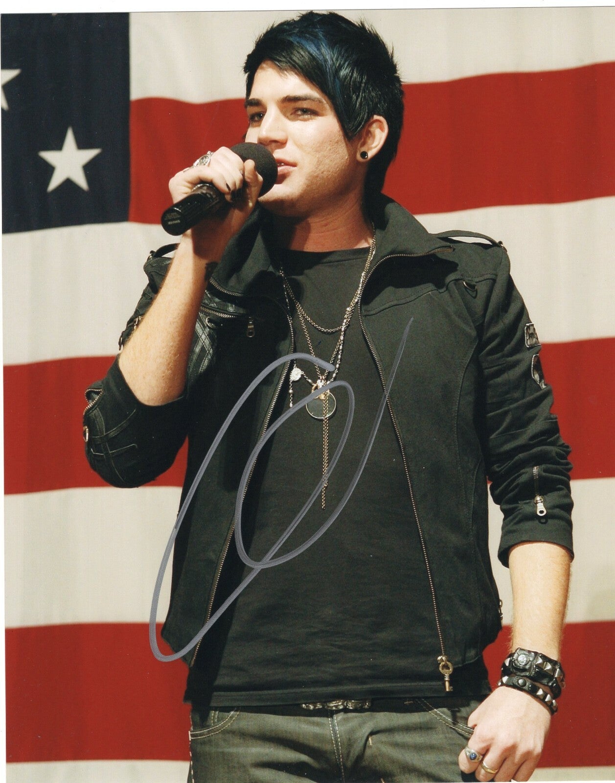Adam Lambert Signed 8x10 Photo w/COA American Idol Queen  