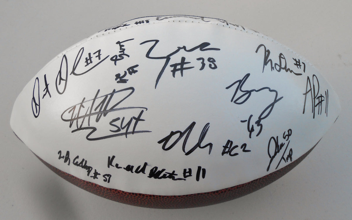 2015 Missouri Tigers Team Signed Logo Football w/COA Mizzou C
