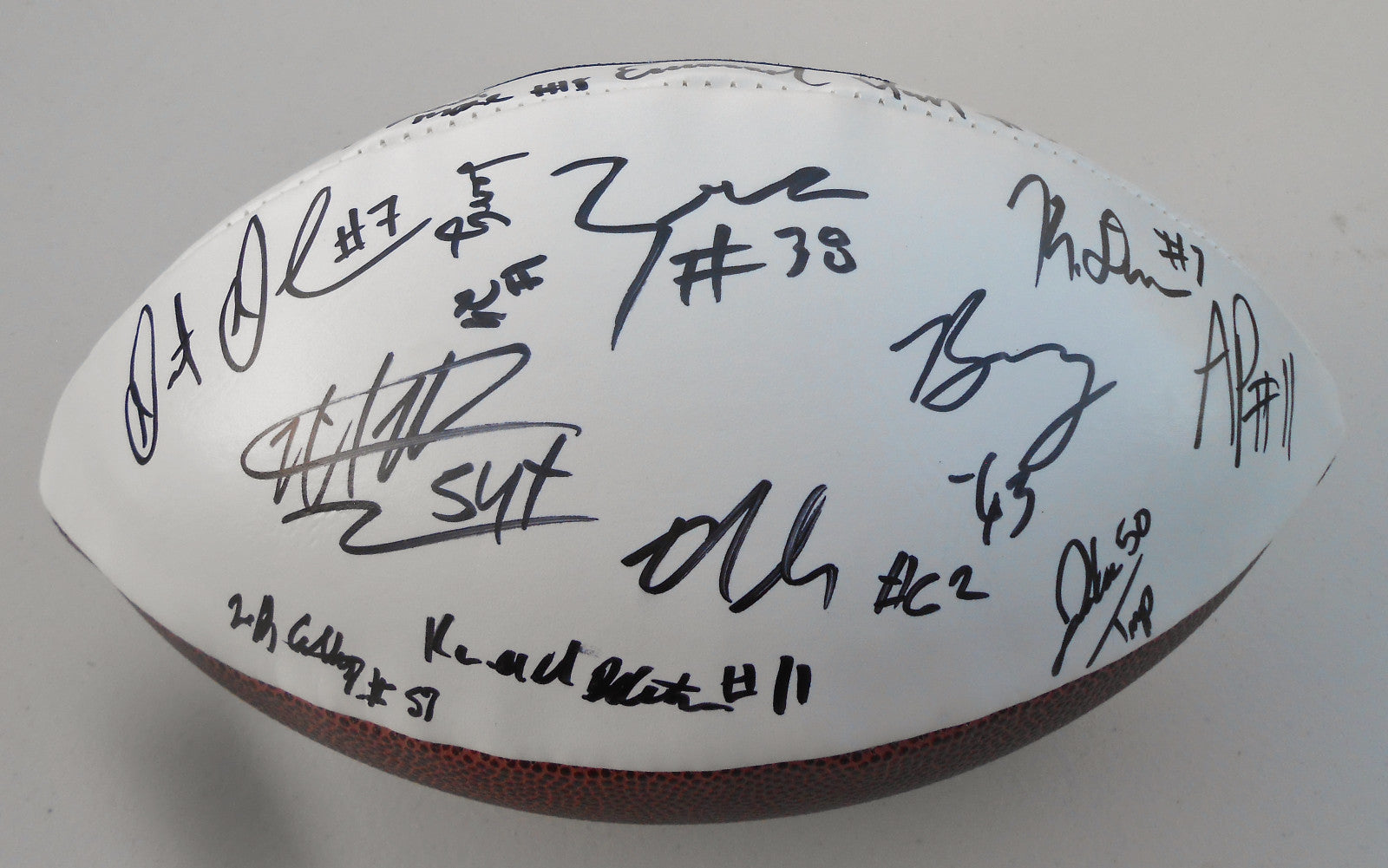 2015 Missouri Tigers Team Signed Logo Football w/COA Mizzou C