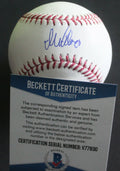 Izzy Wilson Signed Official Major League Baseball Braves W/Beckett COA V77830