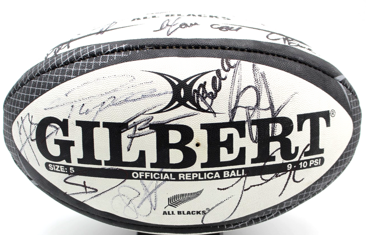 2025-26 New Zealand All Blacks Signed Gilbert Match Rugby Full Size Ball W/COA B