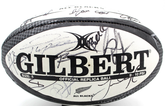 2025-26 New Zealand All Blacks Signed Gilbert Match Rugby Full Size Ball W/COA B
