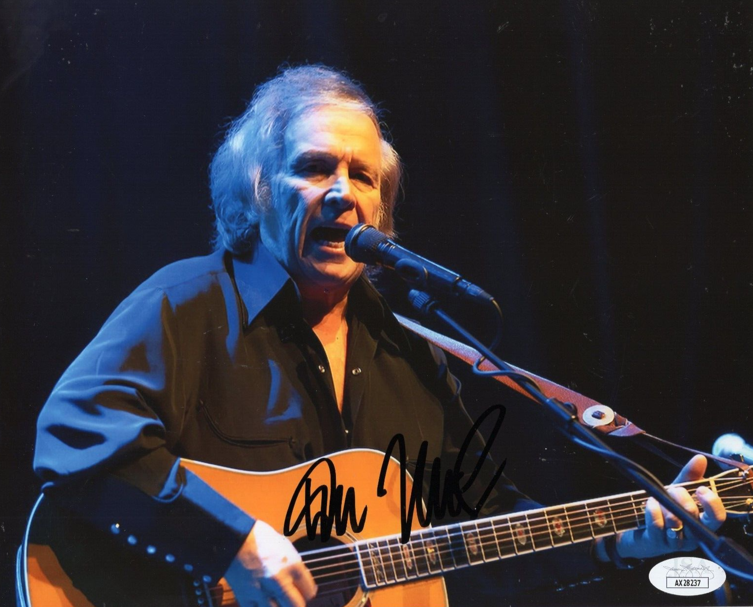 Don McLean American Pie Signed 8x10 Photo King of The Trail w/JSA COA AX28237