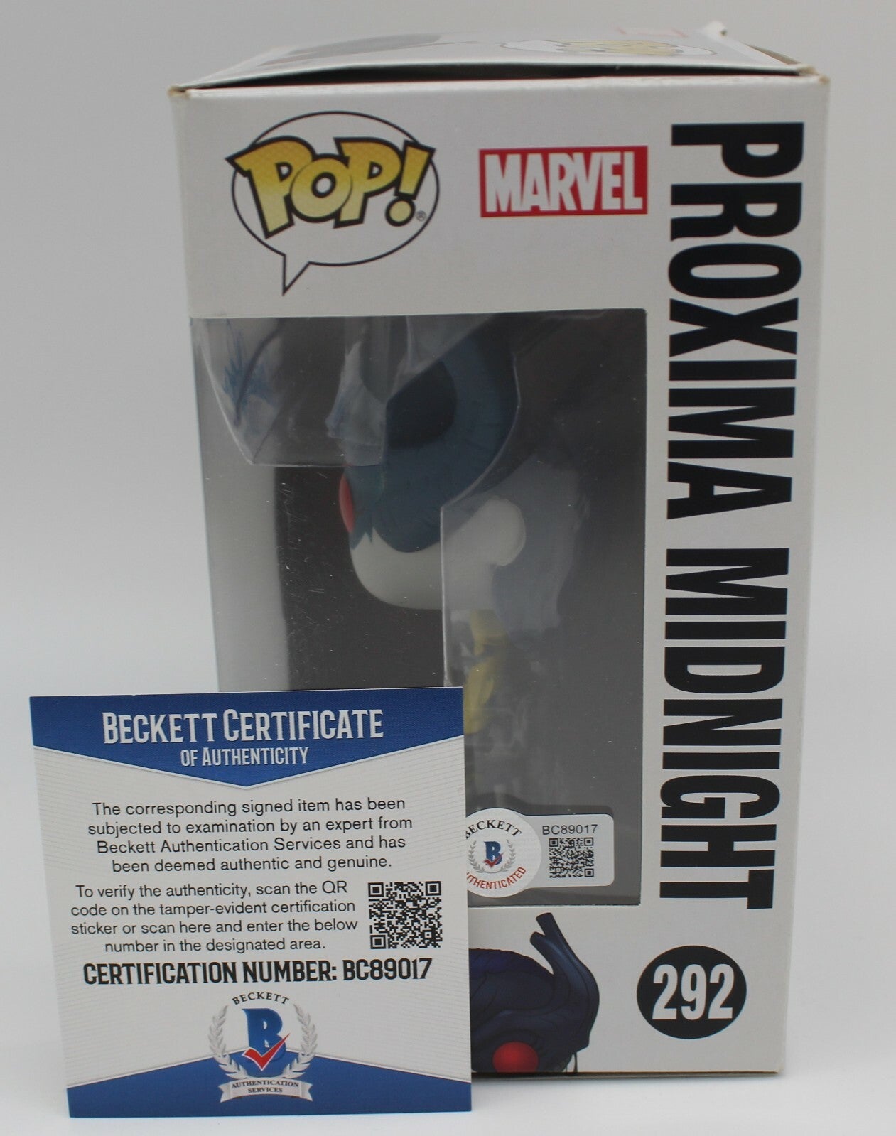 Carrie Coon Avengers Proxima Midnight 292 Signed Funko Pop w/Beckett COA BC89017