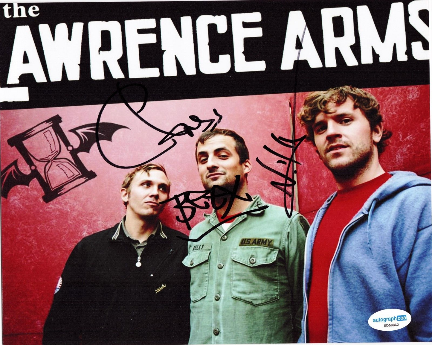 The Lawrence Arms American Punk Rock Group Signed 8x10 Photo w/ACOA SD59862