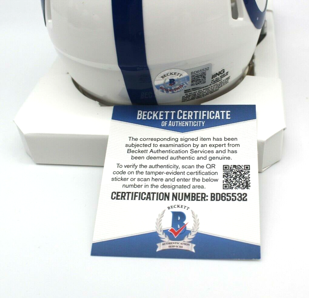 Frank Reich Signed Indianapolis Colts Mini Football Helmet w/Beckett COA BD65532