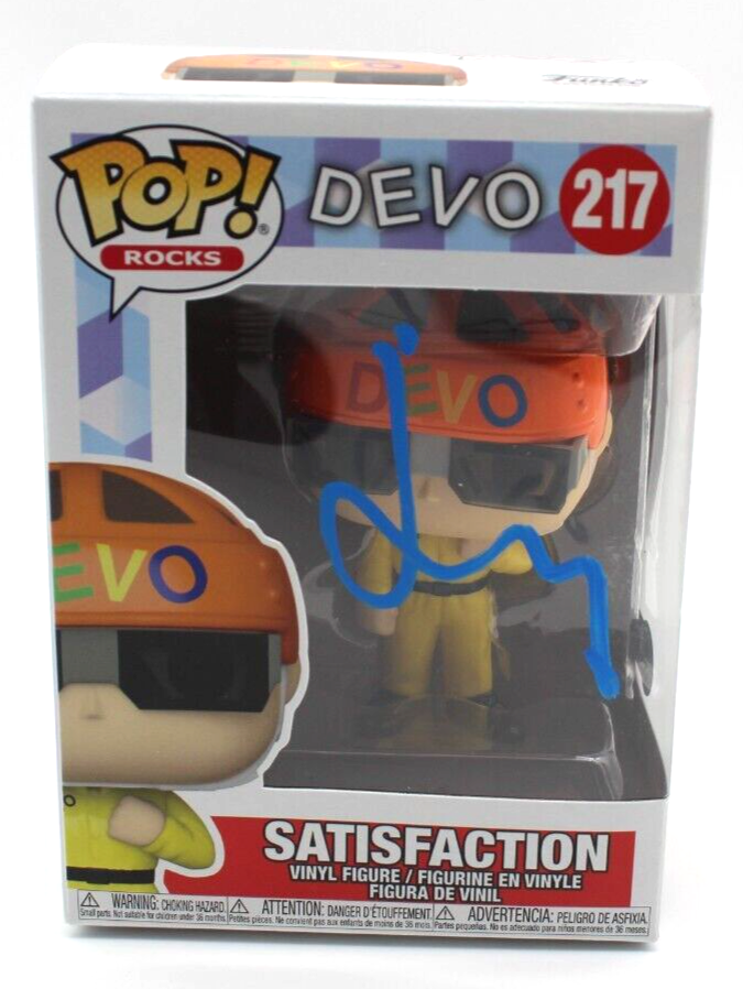 Gerald Casale Signed Devo Satisfaction Funko Pop 217 w/Beckett COA BM98973