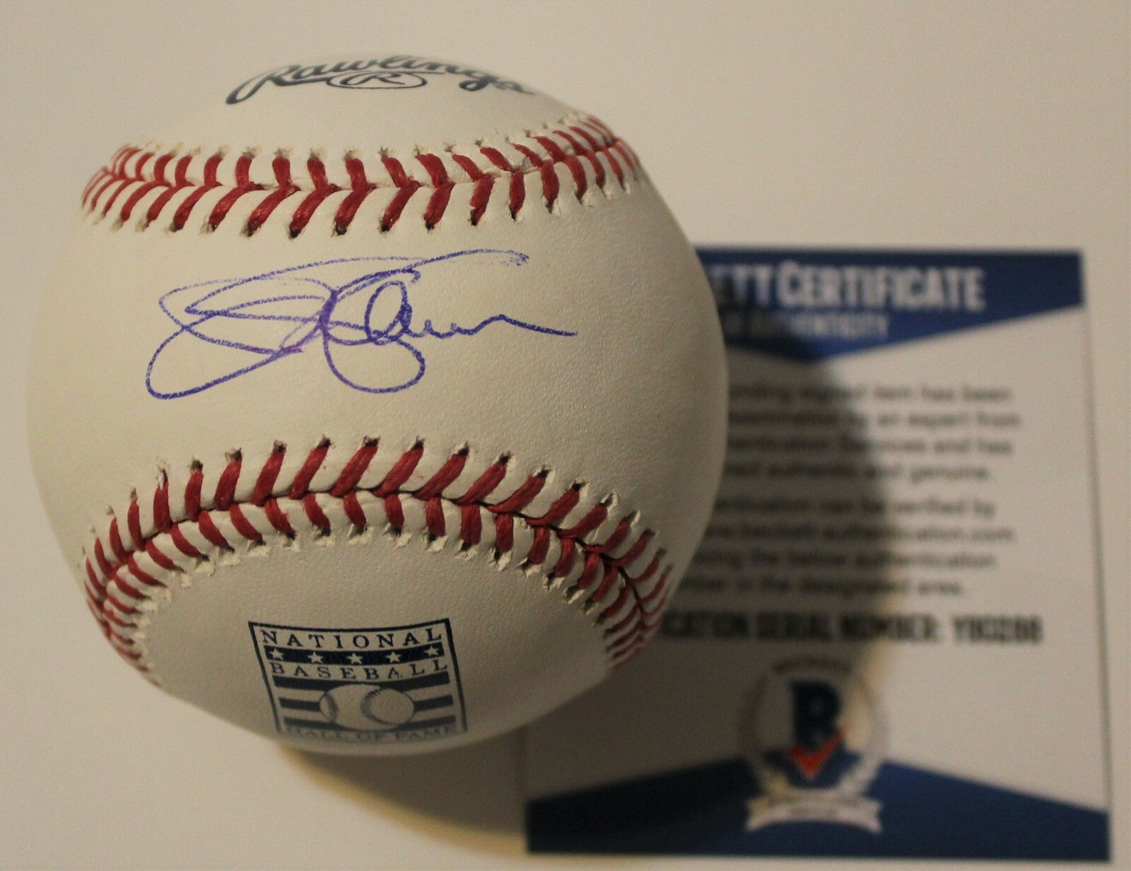 Jim Palmer Signed Official Hall of Fame Baseball w/Beckett COA Y80288 Orioles
