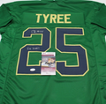 Chris Tyree Signed Custom Green Notre Dame Football Jersey w/JSA COA Proof Irish