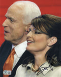 Sarah Palin Signed Alaska Governor Politics 8x10 Photo w/Beckett BAS COA BB76878