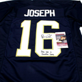 Brandon Joseph Signed Custom Blue Notre Dame Football Jersey w/JSA COA Proof