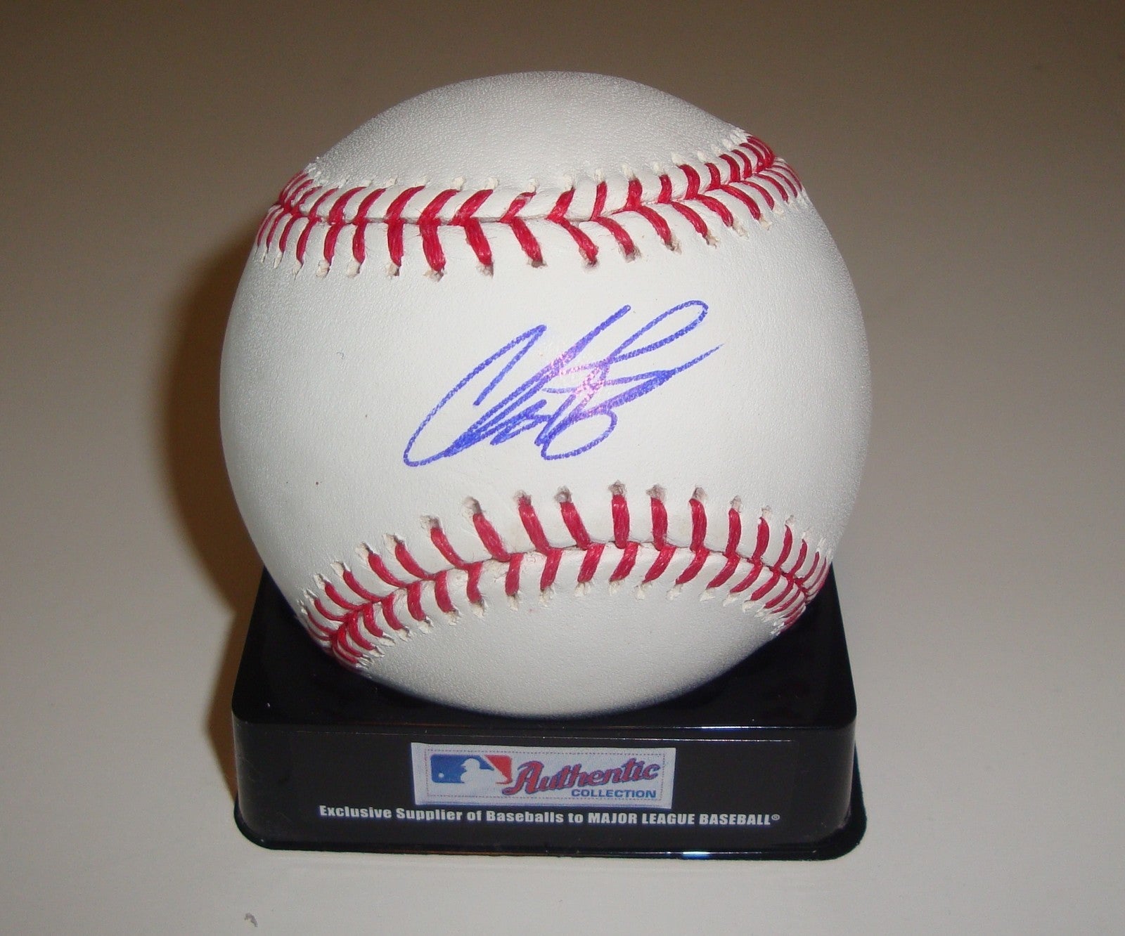 Chris Perez Signed Official Major League Game Baseball w/COA Indians Cardinals