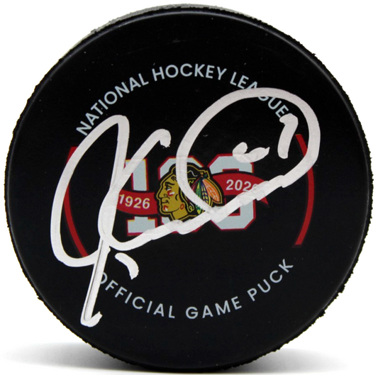 Jeremy Roenick Signed Chicago Blackhawks Hockey Puck w/Beckett BAS COA BV10224