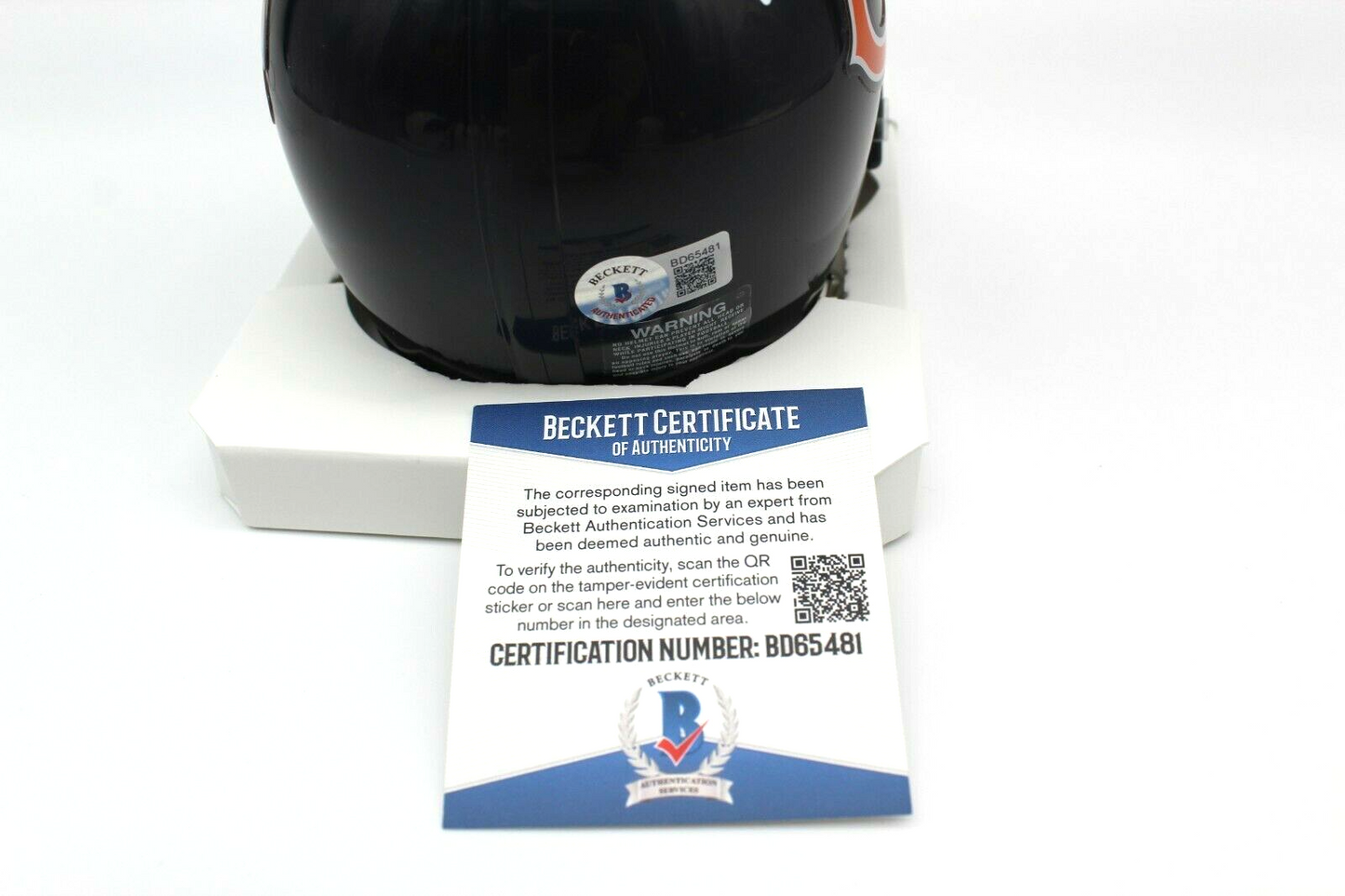 Matt Eberflus Signed Chicago Bears Mini Football Helmet w/Beckett COA BD65481