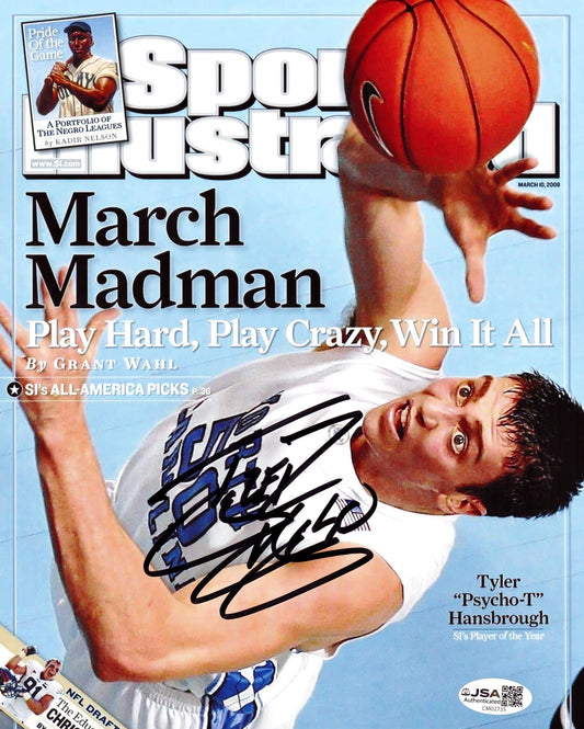 Tyler Hansbrough UNC Carolina Tar Heels Basketball Signed 8x10 Photo w/JSA COA