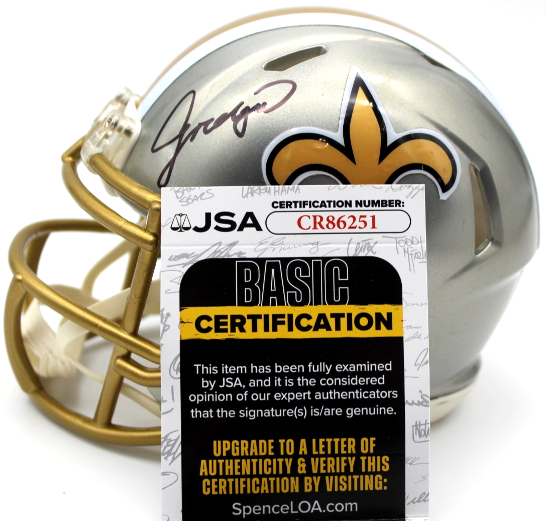 Jordan Tyson Signed New Orleans Saints Mini Football Helmet w/JSA COA CR86251