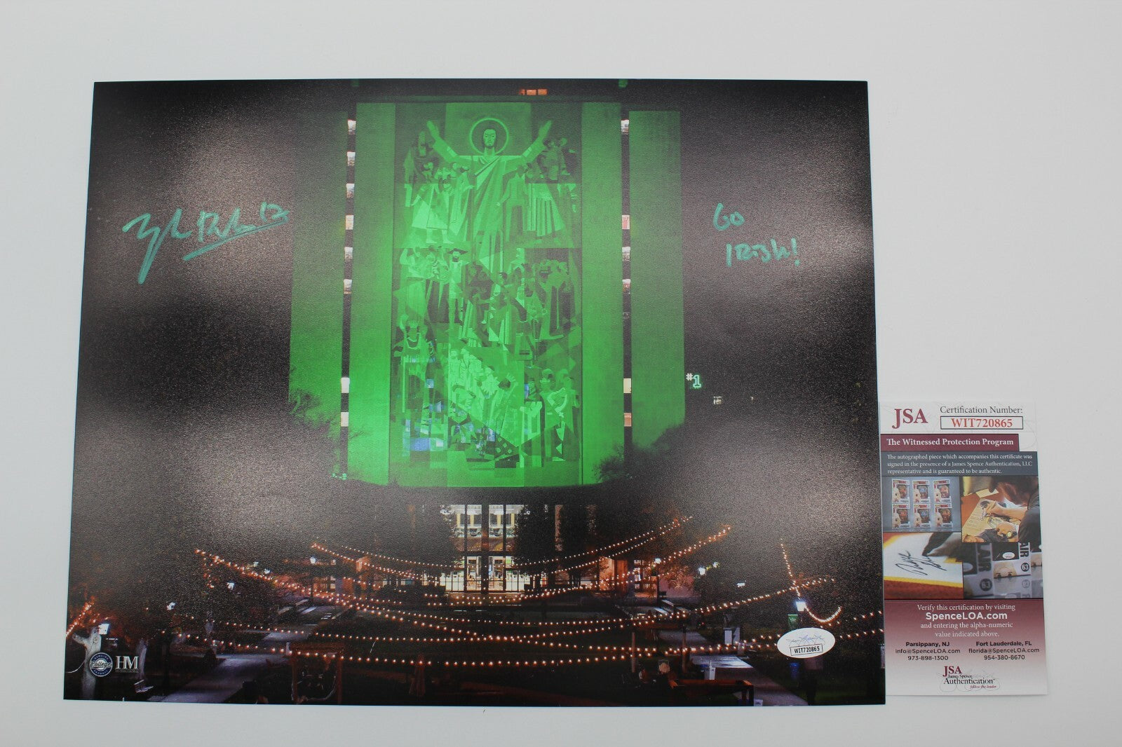 Tyler Buchner Signed Notre Dame Fighting Irish 11x14 Photo w/JSA COA Witness 