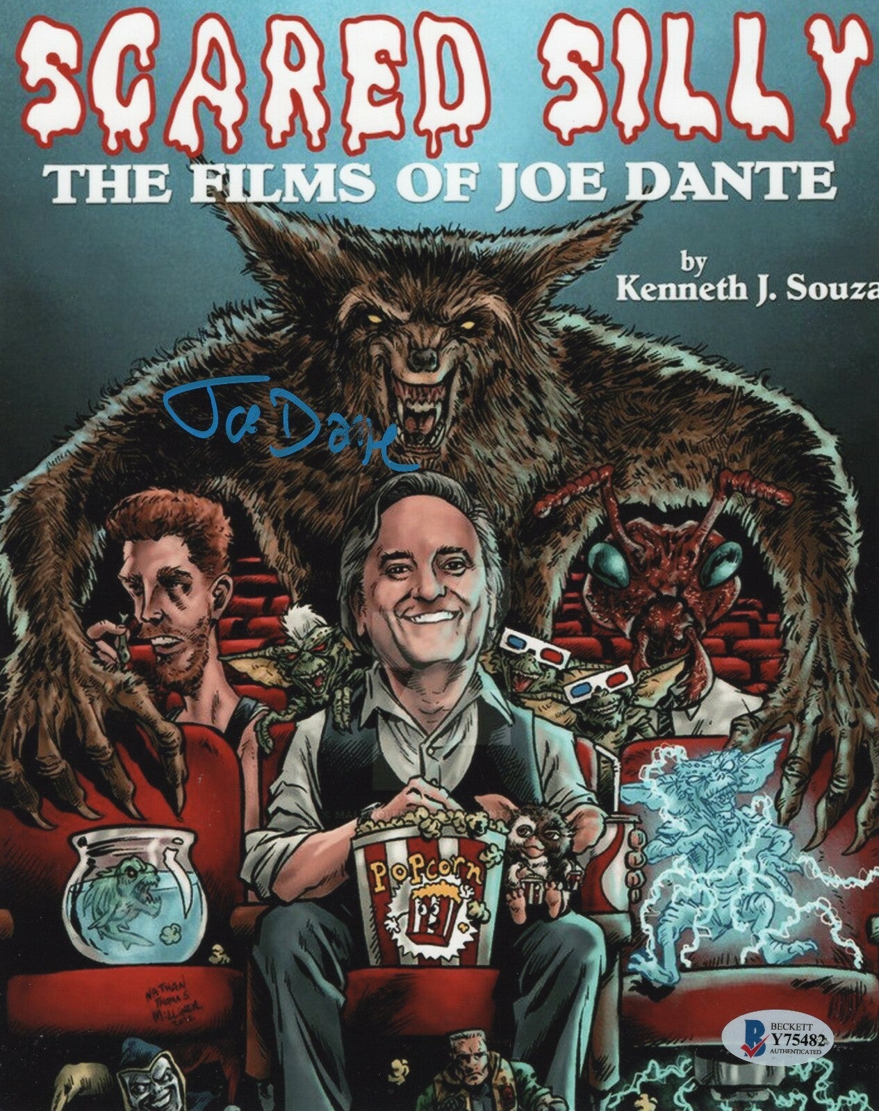 Joe Dante Signed Gremlins Director Scared Silly 8x10 Photo w/Beckett COA Y75482