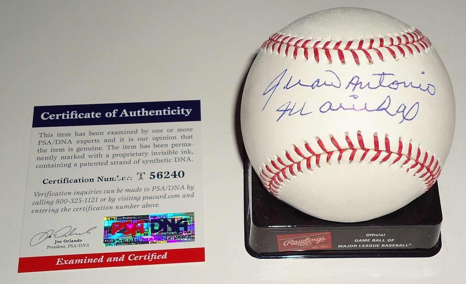 Juan Antonio Marichal signed OML baseball PSA/DNA T56240