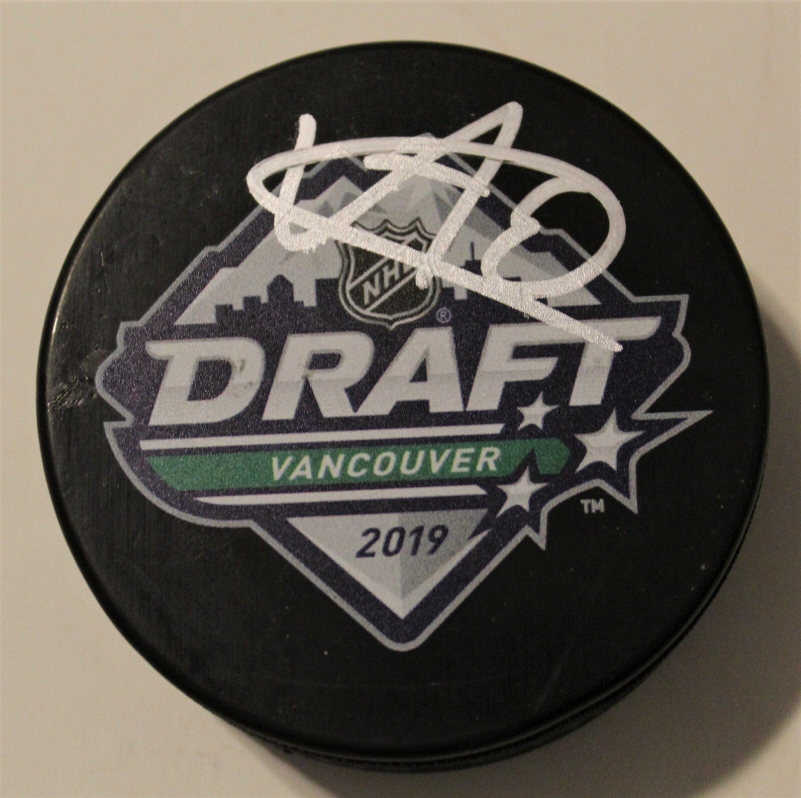 Egor Afanasyev 2019 NHL Draft Signed Hockey Puck W/COA Nashville Predators