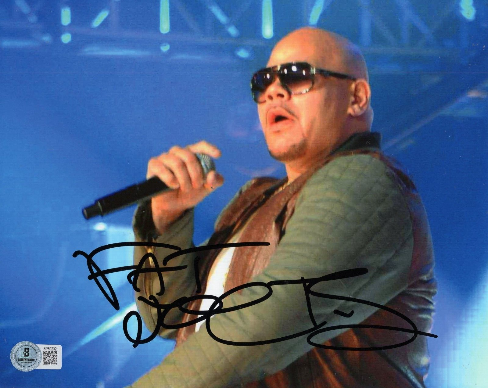 Fat Joe Signed Terror Squad Lean Back Rapper 8x10 Photo w/Beckett COA BP59232