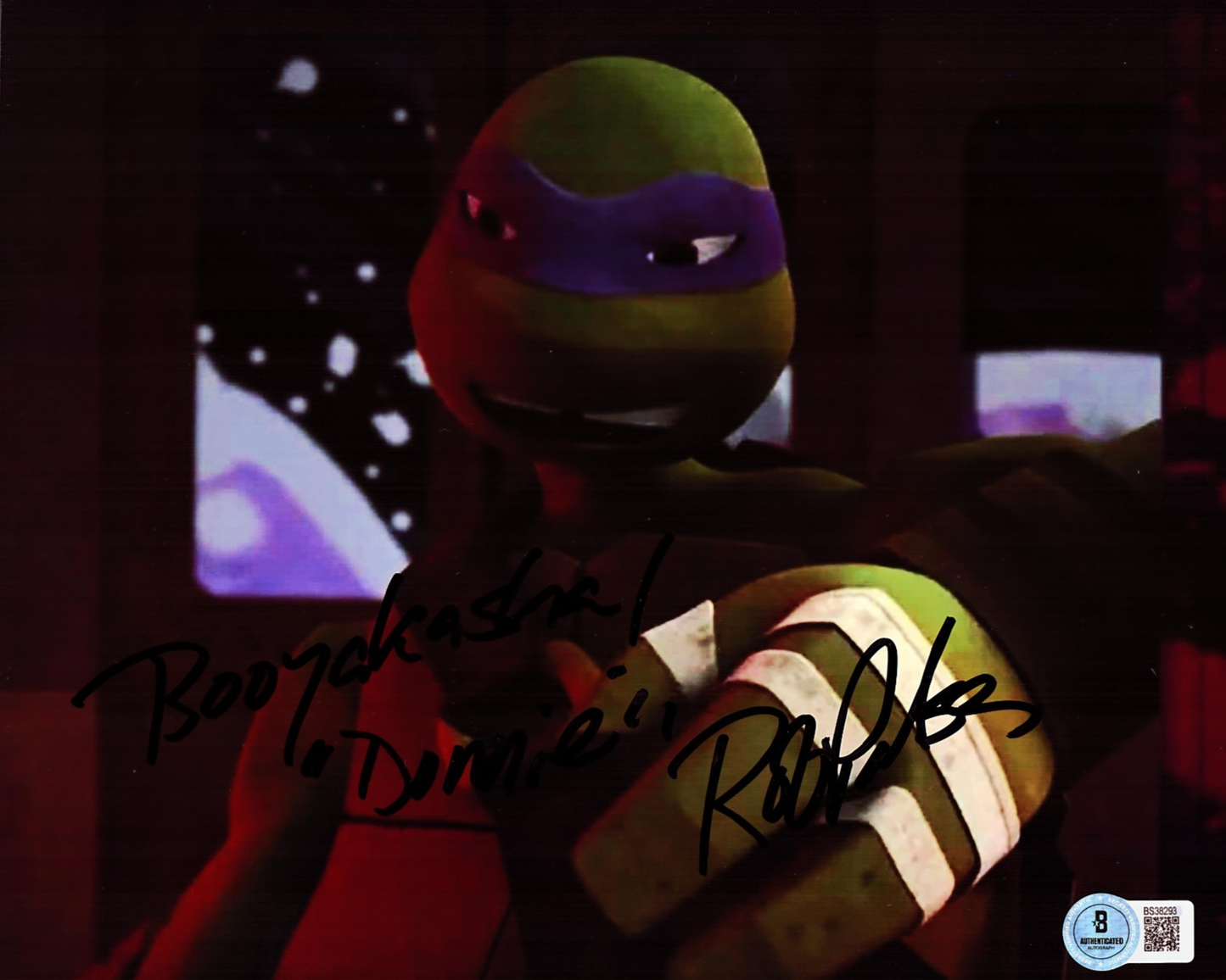 Rob Paulsen Signed Raphael Teenage Mutant Ninja 8x10 Photo W/Beckett COA BS38293