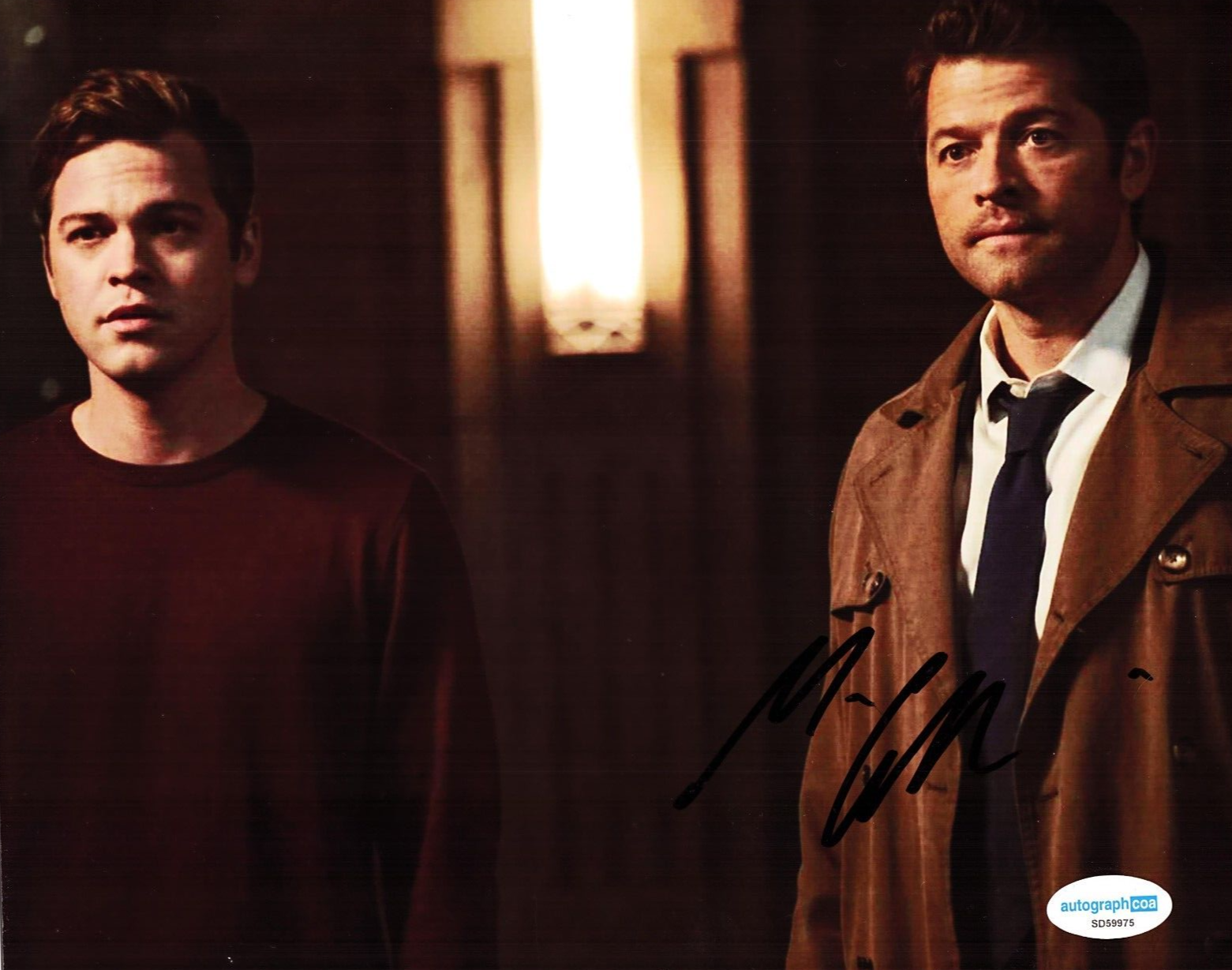 Misha Collins Supernatural TV Show Castiel Signed 8x10 Photo w/ACOA SD59975