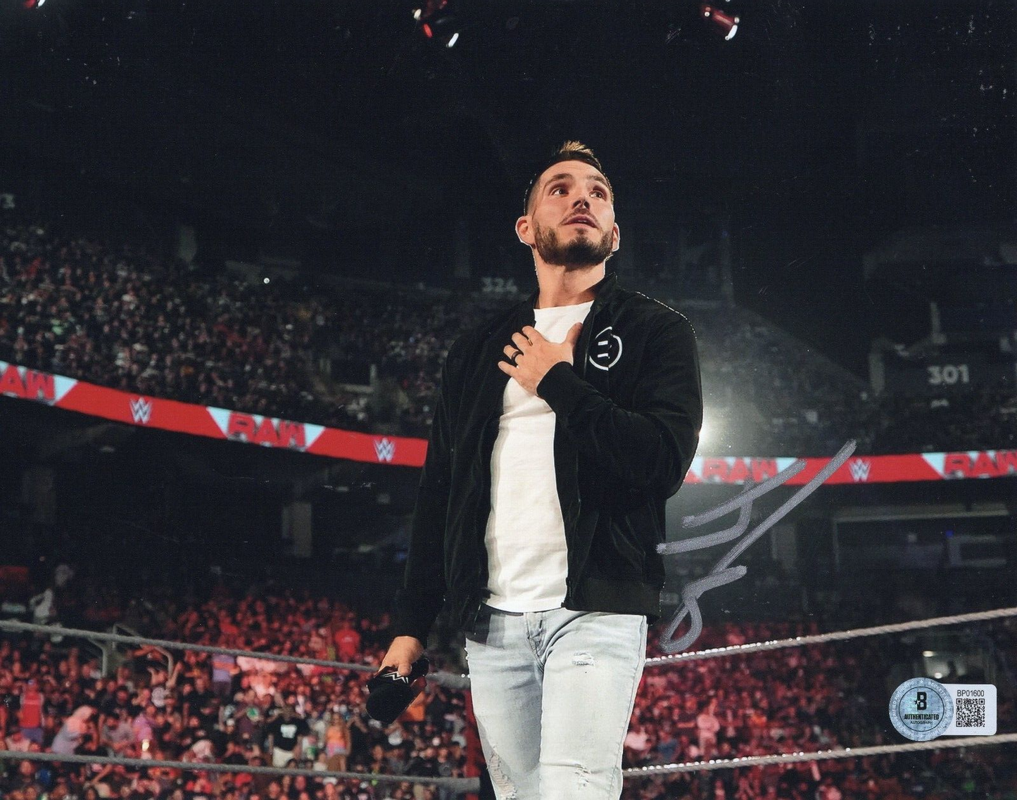 Johnny Gargano Wrestling WWE NXT Signed 8x10 Photo w/Beckett COA BP01600