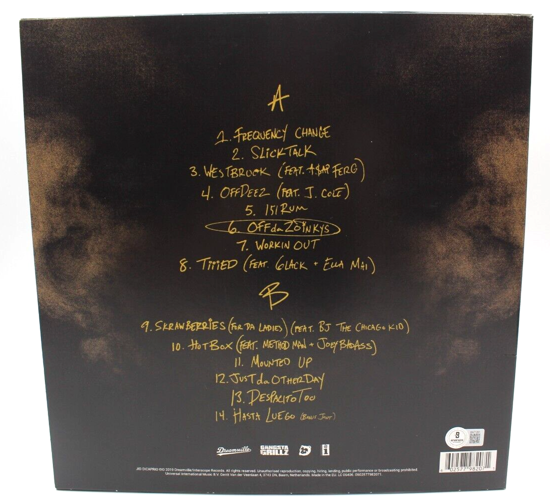 JID Signed Dicaprio 2 Vinyl Album LP Record W/BECKETT COA BN71261