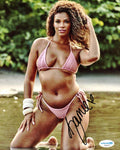 Kamie Crawford Signed 8x10 Photo Sports Illustrated Model w/ACOA SD27073