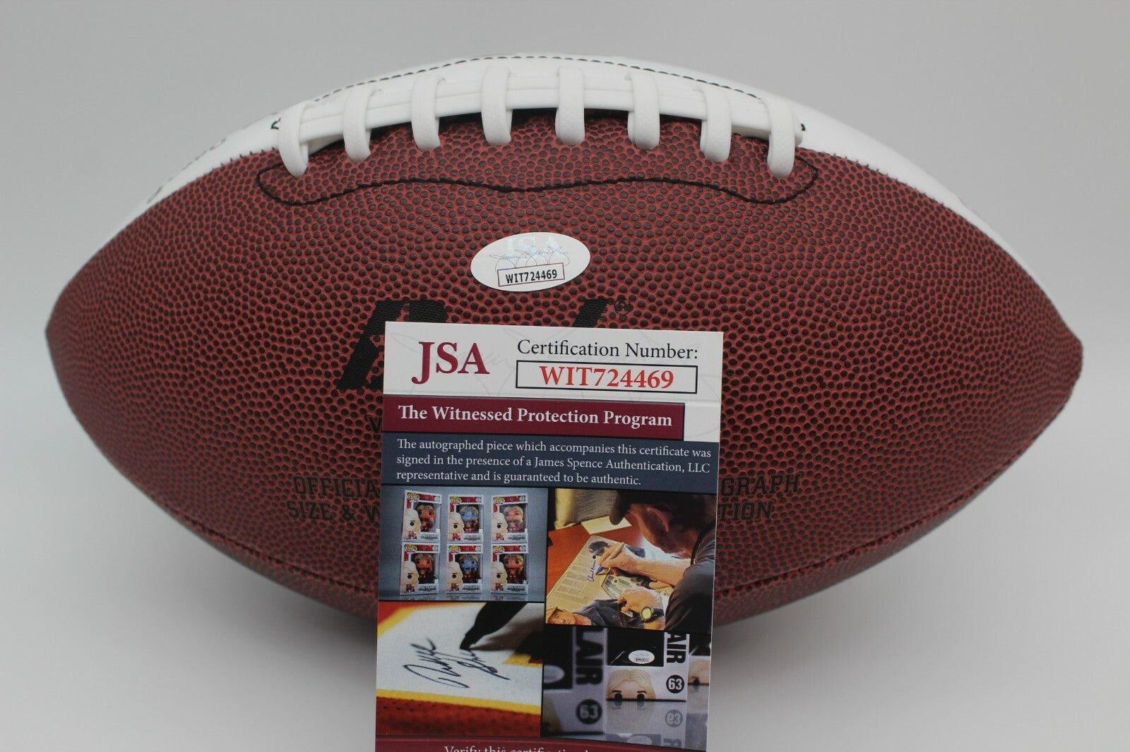 Isaiah Foskey Signed Notre Dame Fighting Irish Logo Football w/JSA COA Witness A