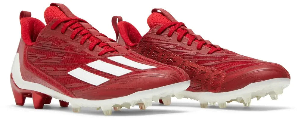 Adidas Men’s Size 10.5 Adizero Football Cleats Team Red White GW5058 Brand NEW