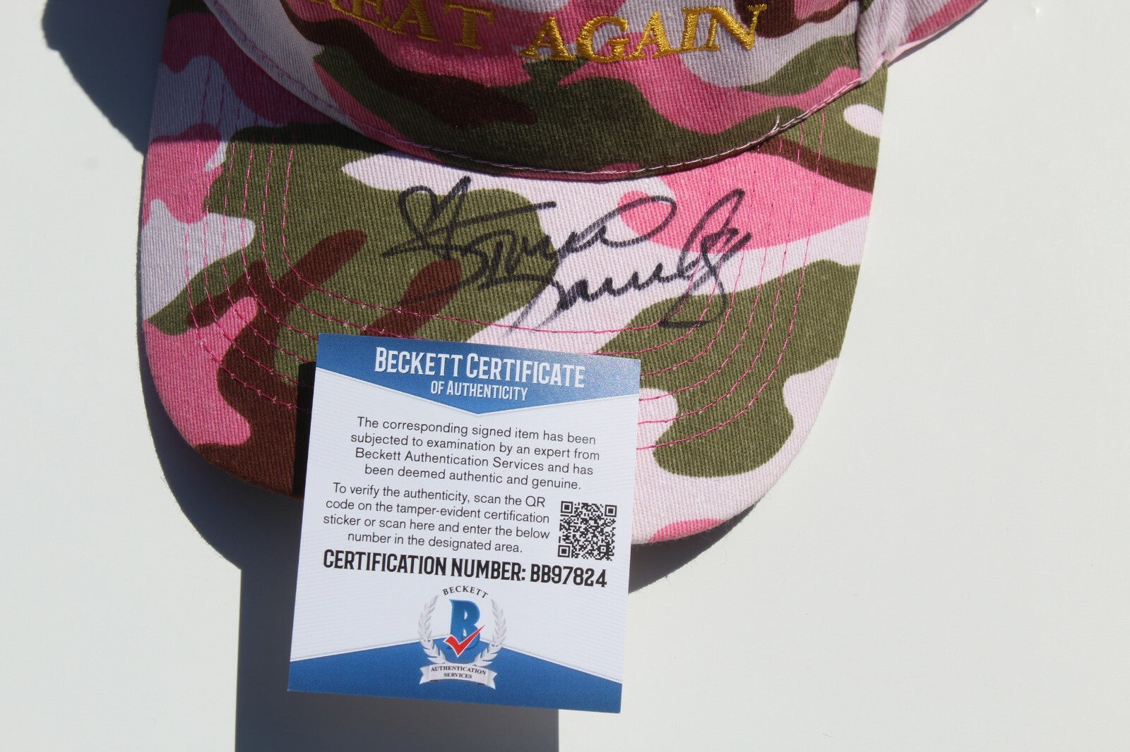 Stormy Daniels Signed MAGA Make America Great Hat w/Beckett COA BB97824