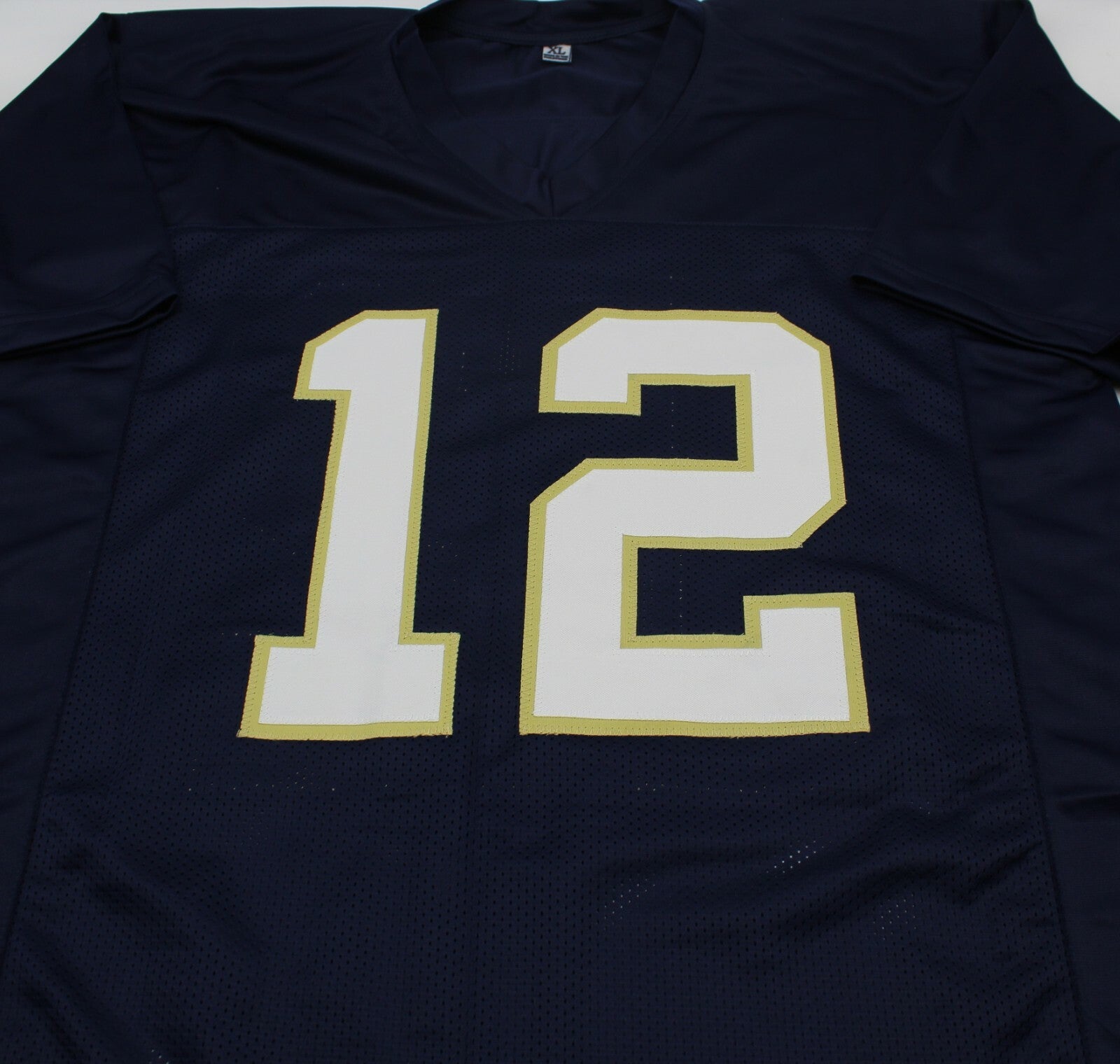 Tyler Buchner Signed Custom Notre Dame Blue Jersey w/JSA COA Witness #1