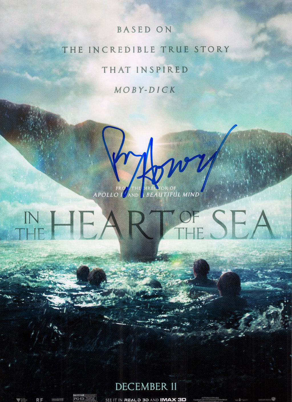 Ron Howard Signed 12x18 Poster w/Beckett COA Authentic In The Heart of the Sea 2