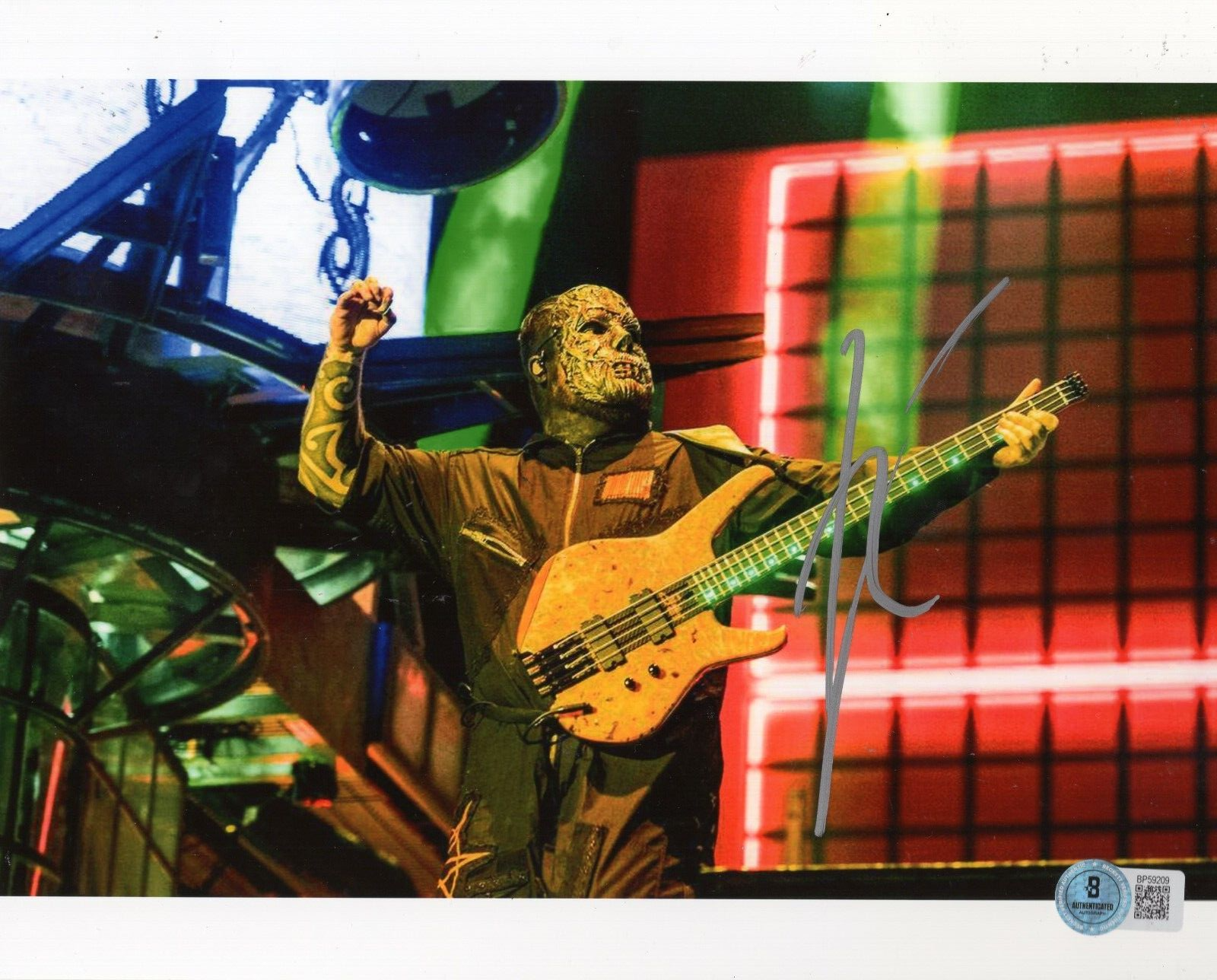 Alessandro Venturella Slipknot V-Man Signed 8x10 Photo w/Beckett COA BP59209