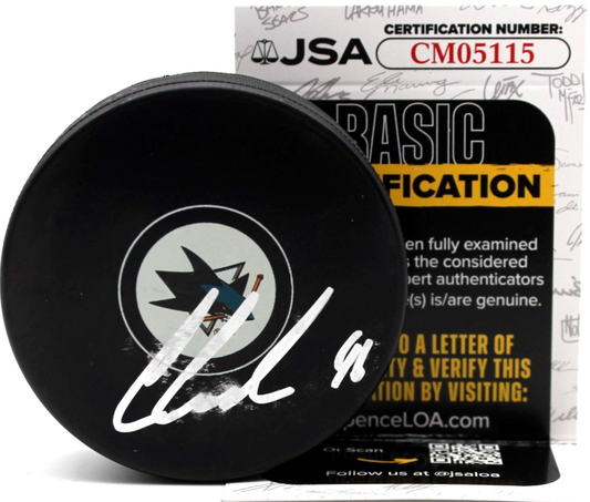 Cam Lund Signed San Jose Sharks Official Hockey Autograph Puck w/JSA COA CM05115