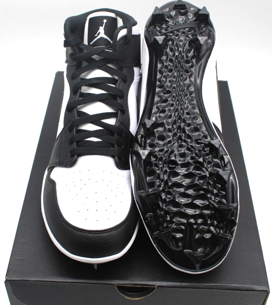 Nike Air Jordan 1 Mid TD Panda Football Cleat Men's Sizes 14 thru 16 FJ6805-100