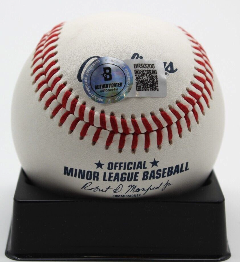 Matt Shaw Signed Official Minor League Baseball Chicago Cubs w/Beckett BR93206