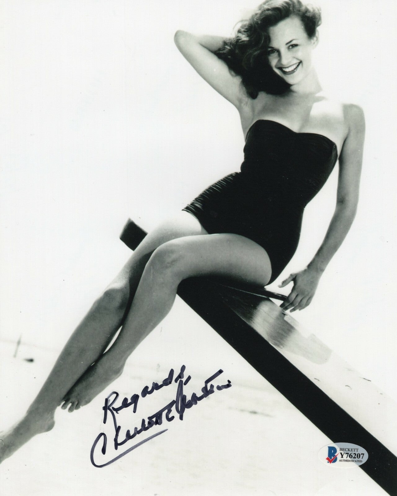 Charlotte Austin Signed The Bride and The Beast 8x10 Photo w/Beckett COA Y76207