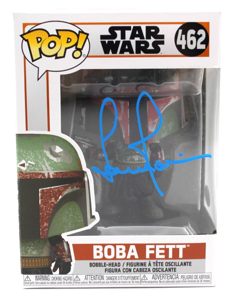 Temuera Morrison Signed Boba Fett Star Wars 462 Funko Pop w/JSA COA CK92740