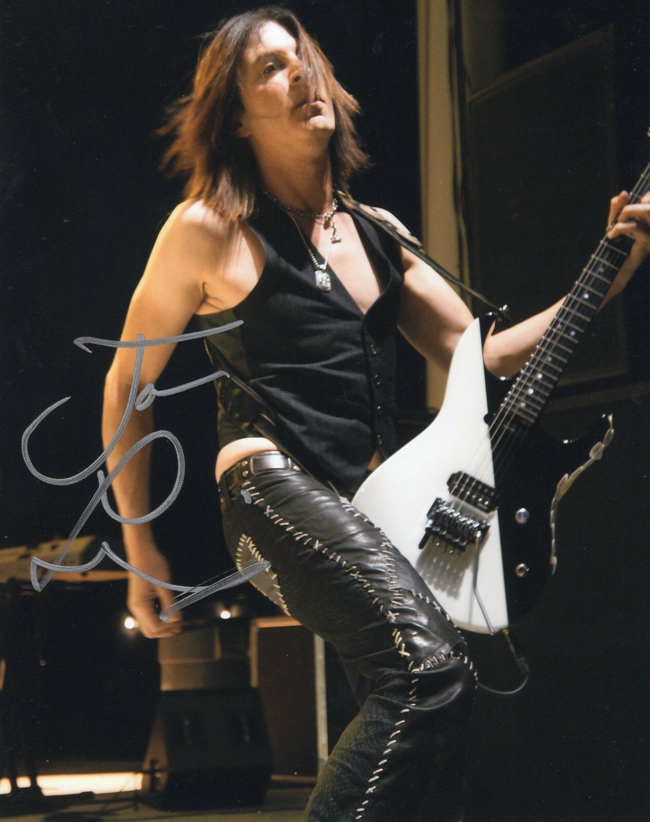 Jon Levin Signed 8x10 Photo w/COA Musician Dokken Erase The Slate #1    