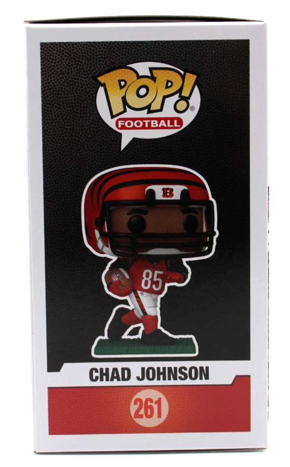 Chad Johnson Signed NFL Cincinnati Bengals Funko Pop 261 w/Beckett COA BU41126