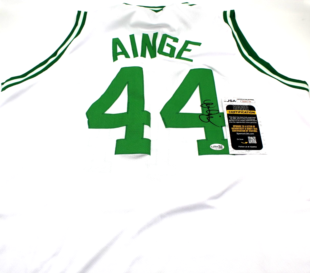 Danny Ainge Signed Boston Celtics Custom Basketball Jersey w/JSA COA CR86226
