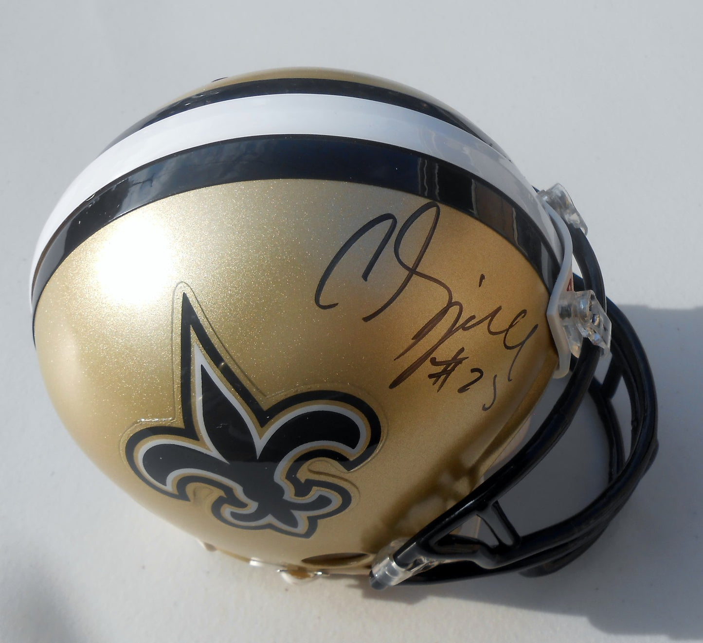 C.J. Spiller Signed New Orleans Saints Football Mini Helmet w/COA