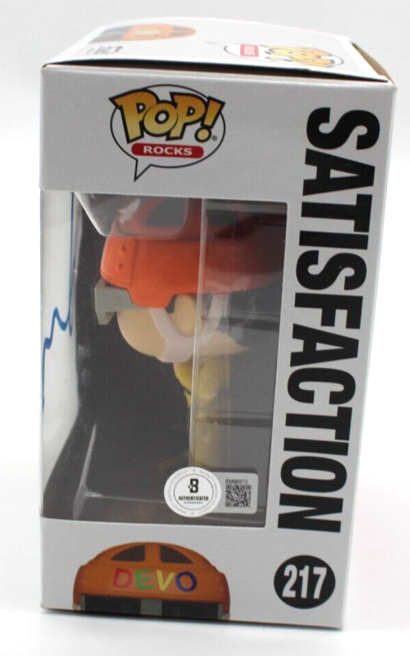 Gerald Casale Signed Devo Satisfaction Funko Pop 217 w/Beckett COA BM98973