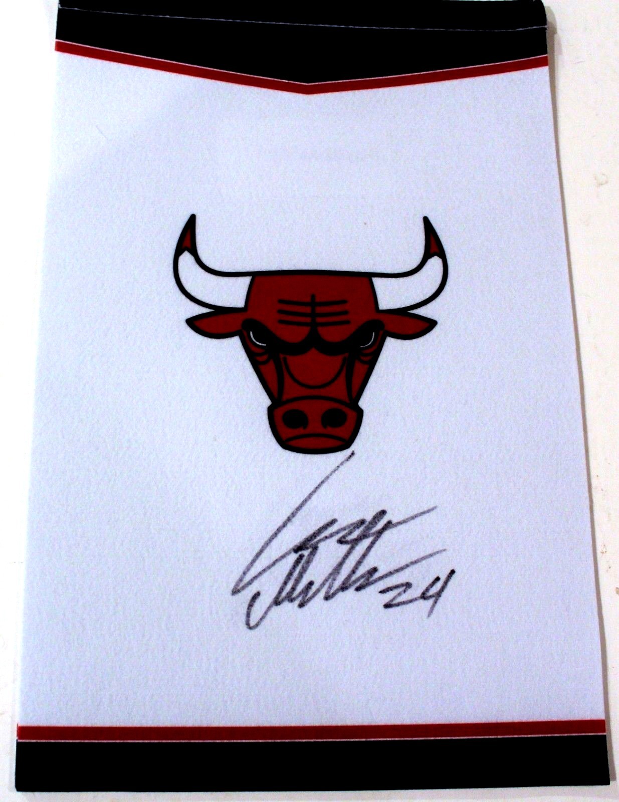 Lauri Markkanen Signed Chicago Bulls Logo Pennant w/COA 