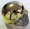 Brandon Wimbush Signed Notre Dame Mini Football Helmet w/COA Gold Chrome C