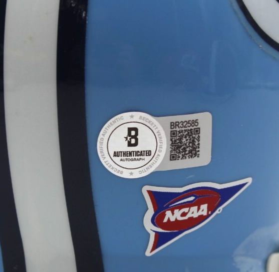Dre Bly Signed North Carolina Tar Heels Mini Football Helmet w/Beckett BR32585