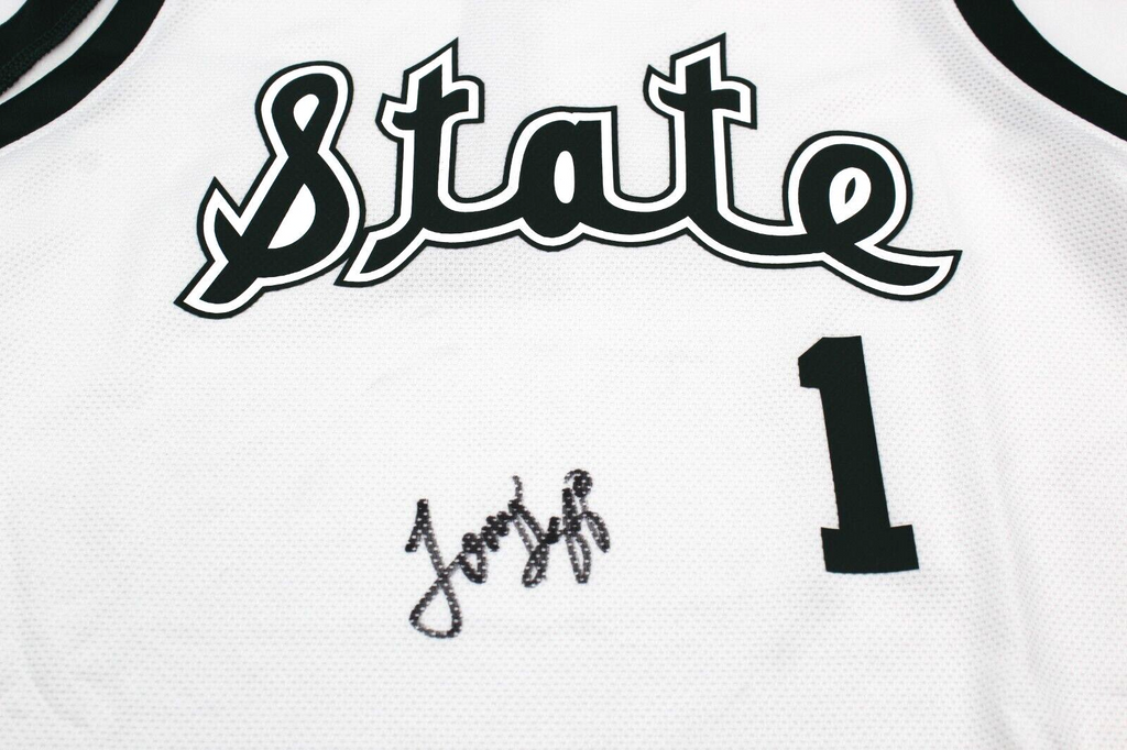 Tom Izzo Signed Michigan State Spartans Basketball Jersey w/Beckett COA BP59152